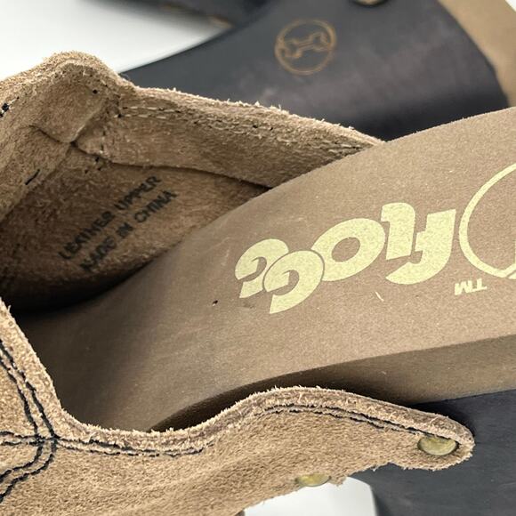 Floggs Diana Suede Platform Clog in Tan Size 6.5 - Picture 7 of 8